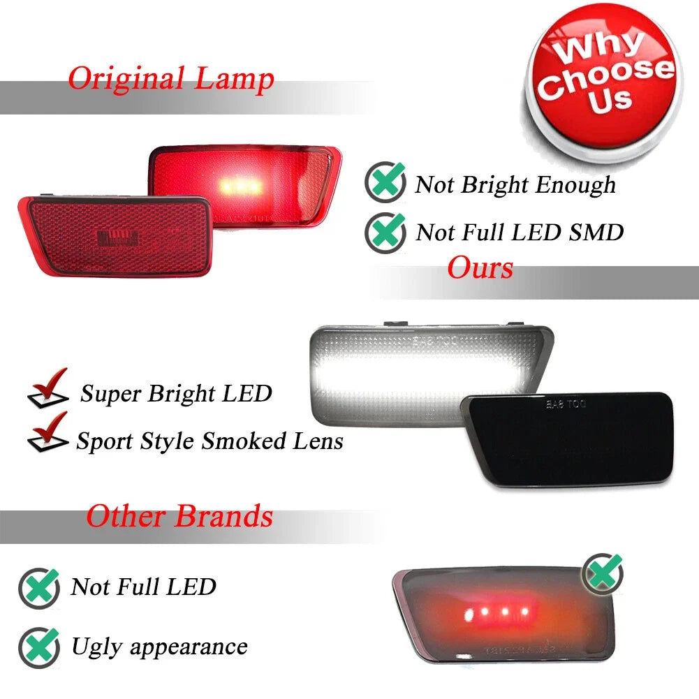 Smoked LED Rear Side Marker Lights for Ford Bronco Sport (2021–2023)