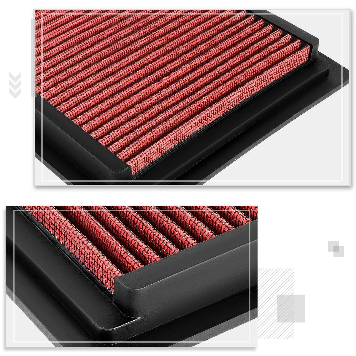 Reusable multilayer air filter panel for Jeep Compass/Patriot/Caliber (2007–2010)