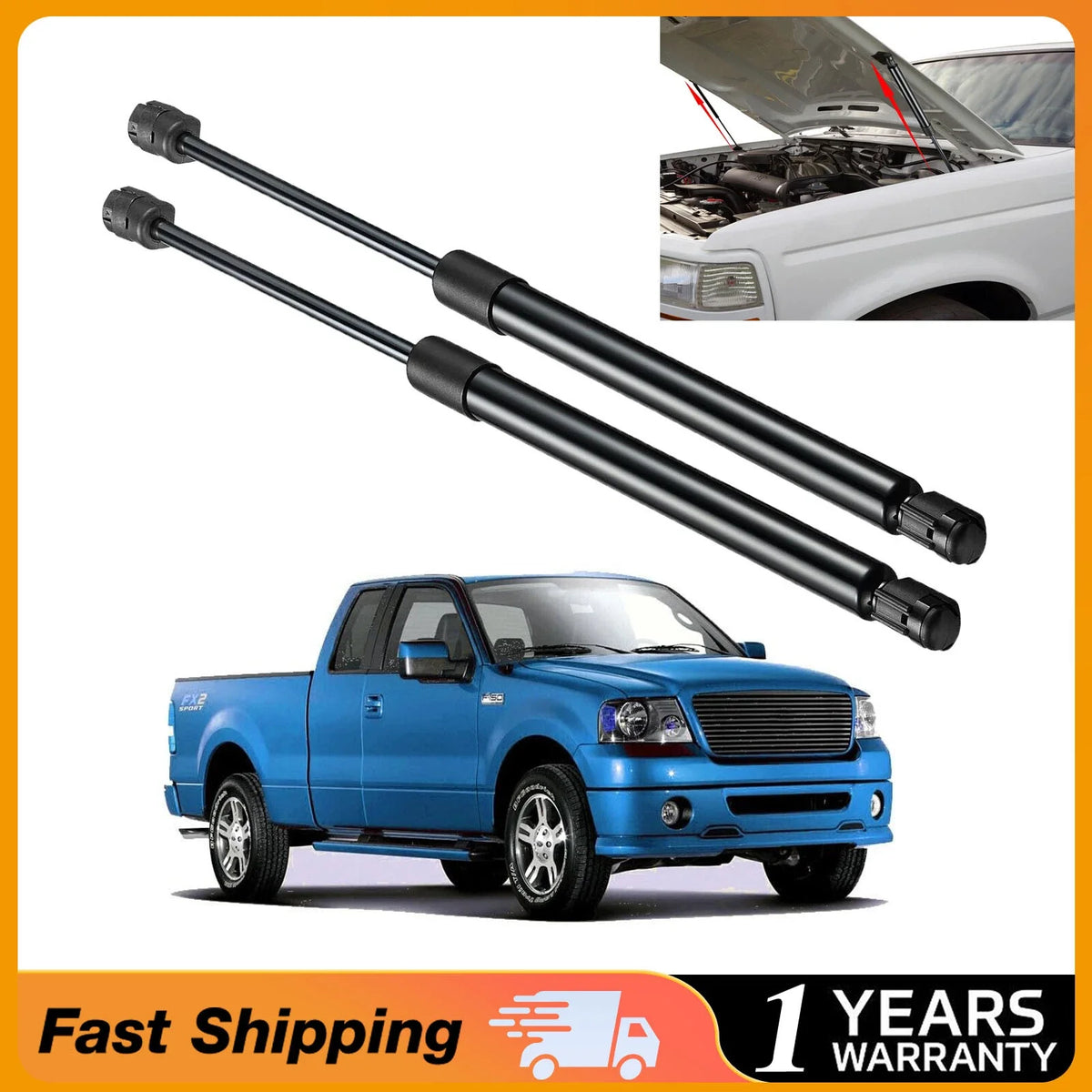 Hood Lift Shock Strut Support for Ford F250 F350 F450 Super Duty (2017–2022)