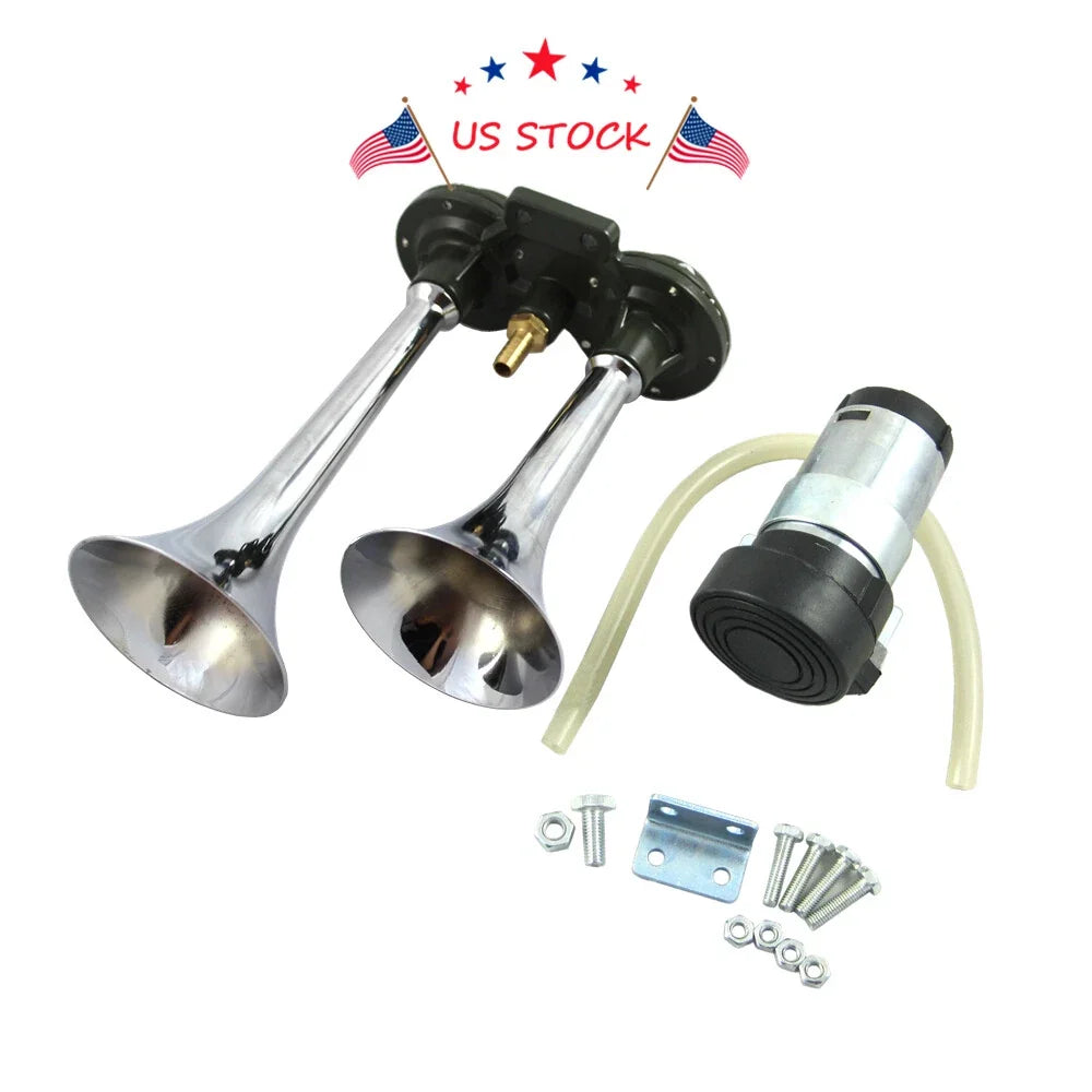 Dual Trumpet Air Horn for Car Truck (12V)