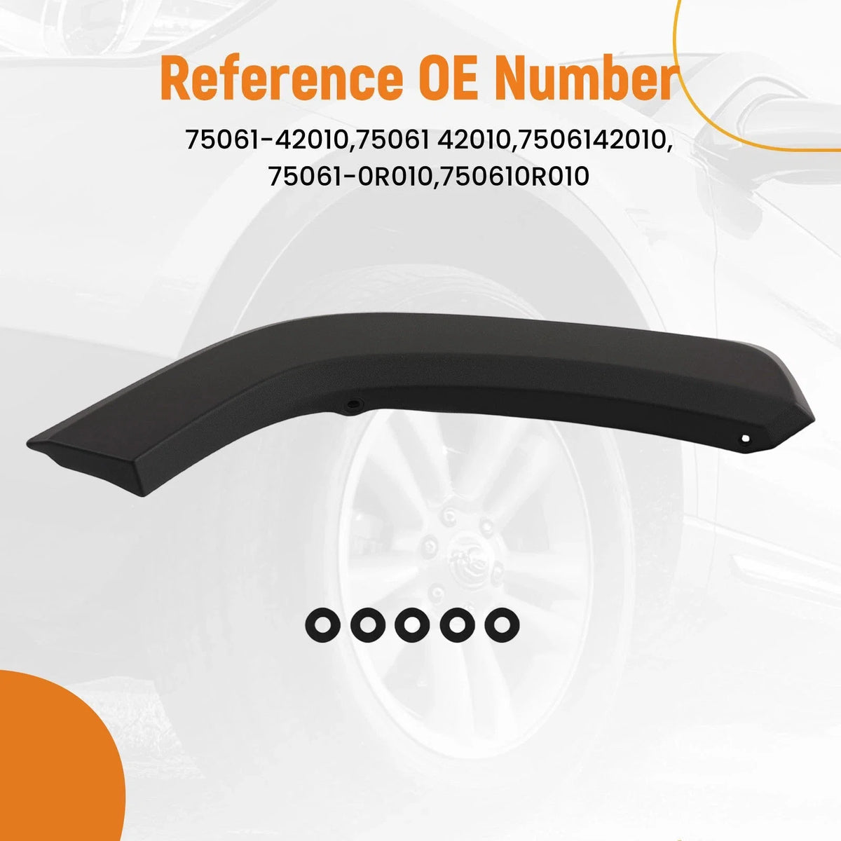Fender Flare Right Rear for Toyota RAV4 (2019–2024) 750610R010
