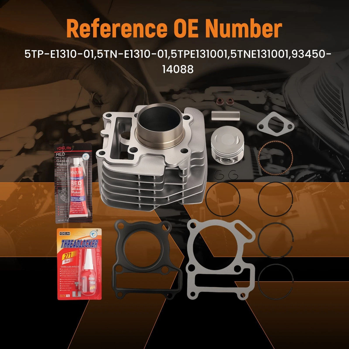 Cylinder Piston Top End Kit for Yamaha TT-R 110 (2008–2025) W83K54