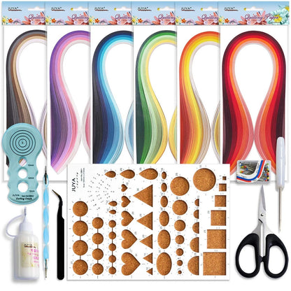 30 Color Paper Quilling Kit with 600 Strips & 8 Tools for Crafting