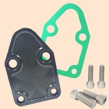 Billet Fuel Pump Block-Off Plate Gasket Kit for SBC Chevy 283 327 350 400 (181272-200)