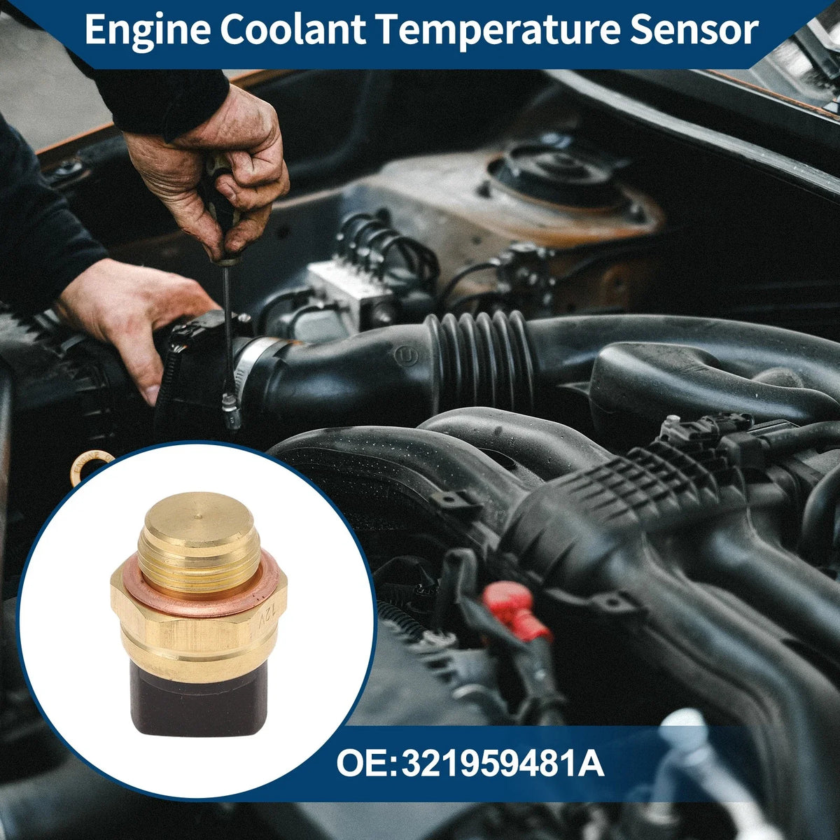 Engine Coolant Temperature Sensor for Audi VW (2000–2005) No. 321959481A