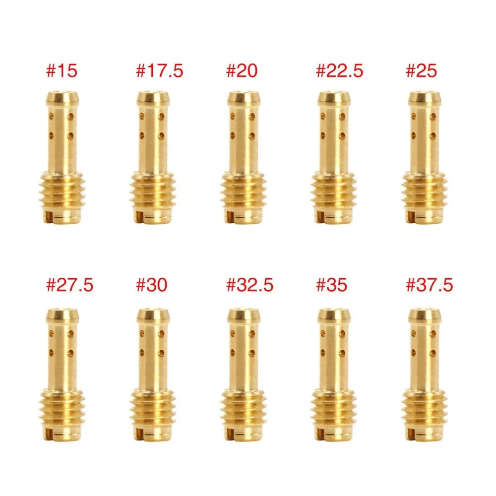 10Pcs Carb Pilot Jet Kit for Mikuni VM/TM/TMX (15-37.5)