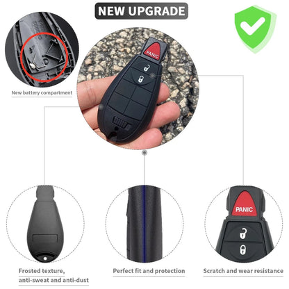 3 Button Key Fob Case Replacement for Dodge Ram 1500 2500 3500 4500 5500