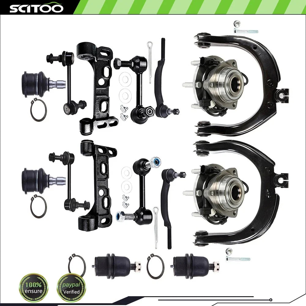 Set of 16 Control Arms Sway Bar Wheel Bearings for GMC Envoy XUV (2004–2005)
