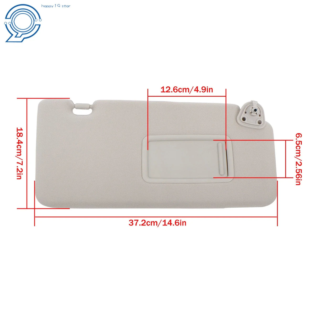 Sun Visor for Nissan Versa (2007–2012) Right Passenger Gray 96400-EM31A