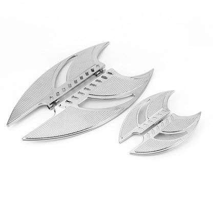 Chrome Front & Rear Floorboard Foot Pegs for Harley Touring (2014–2023)