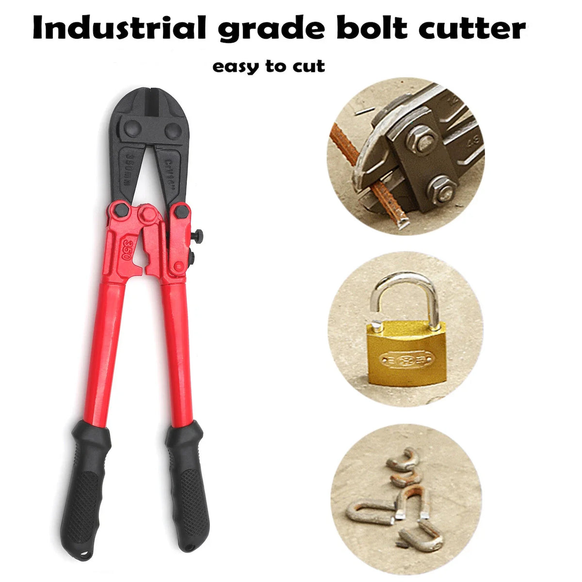 14" Bolt Cutter for Industrial Use (Wire Cut Steel Cable)