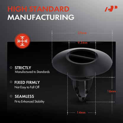 20Pcs Nylon Rocker Panel & Wheel Housing Retainer for BMW Mini (51777171003, 21776)