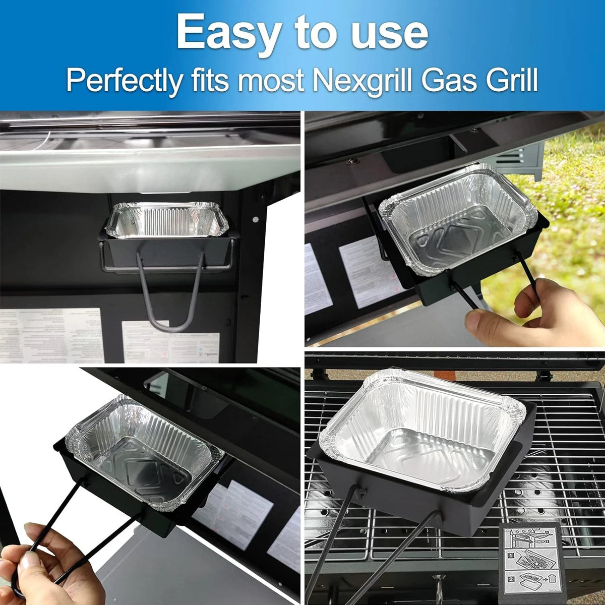 Grill Drip Pan for Nexgrill 720-0830H (8" x 3" x 13")