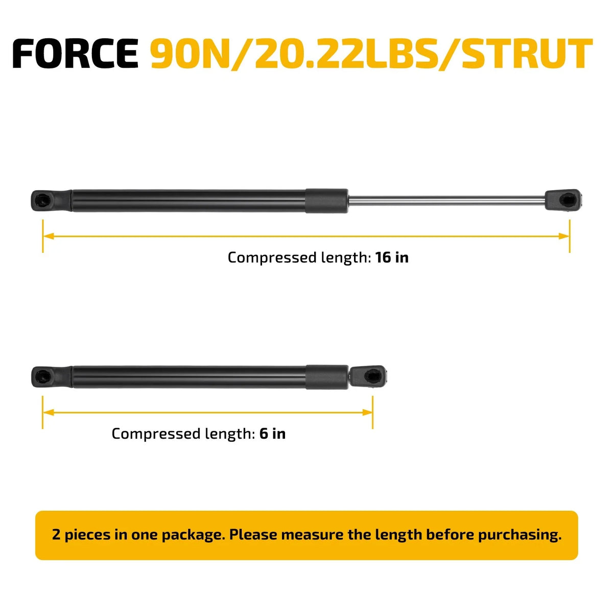 Gas Strut for Camper Shell Truck Topper Cap (SE160P20)