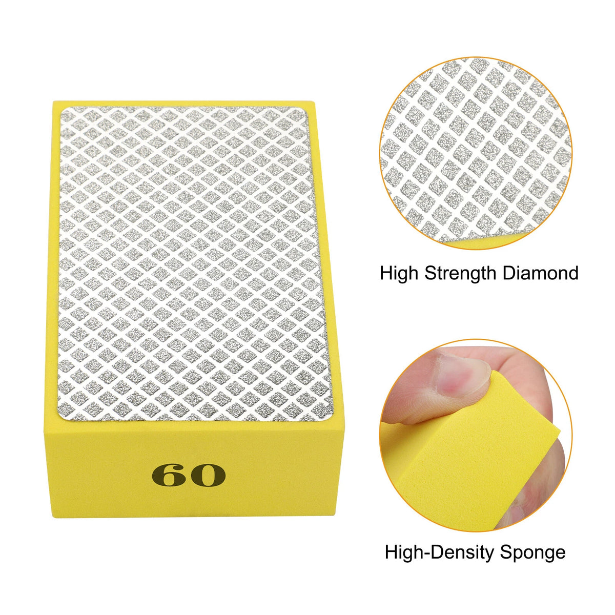 6 Pack Diamond Polishing Pads Grit 60#-1000# for Automotive Detailing