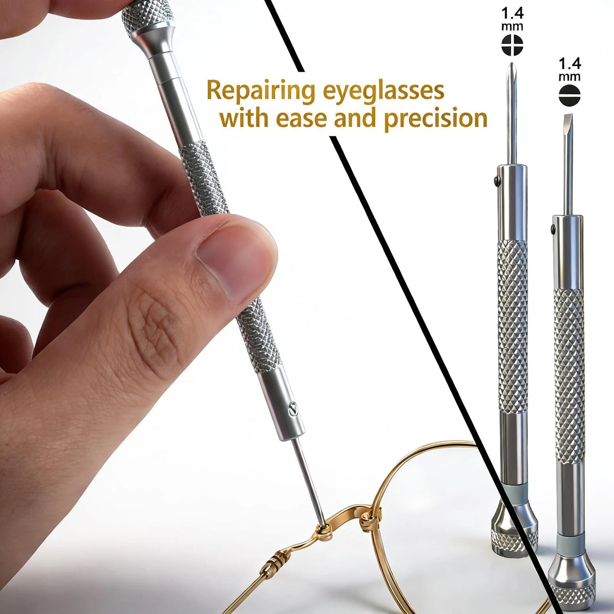 Eyeglass Repair Kit with 18 Sizes Gold-Plated Screws for Various Styles