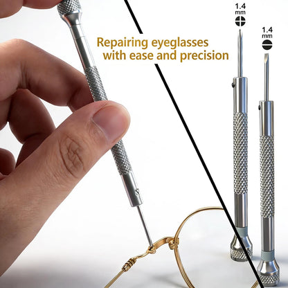 Eyeglass Repair Kit with 18 Sizes Gold-Plated Screws for Various Styles