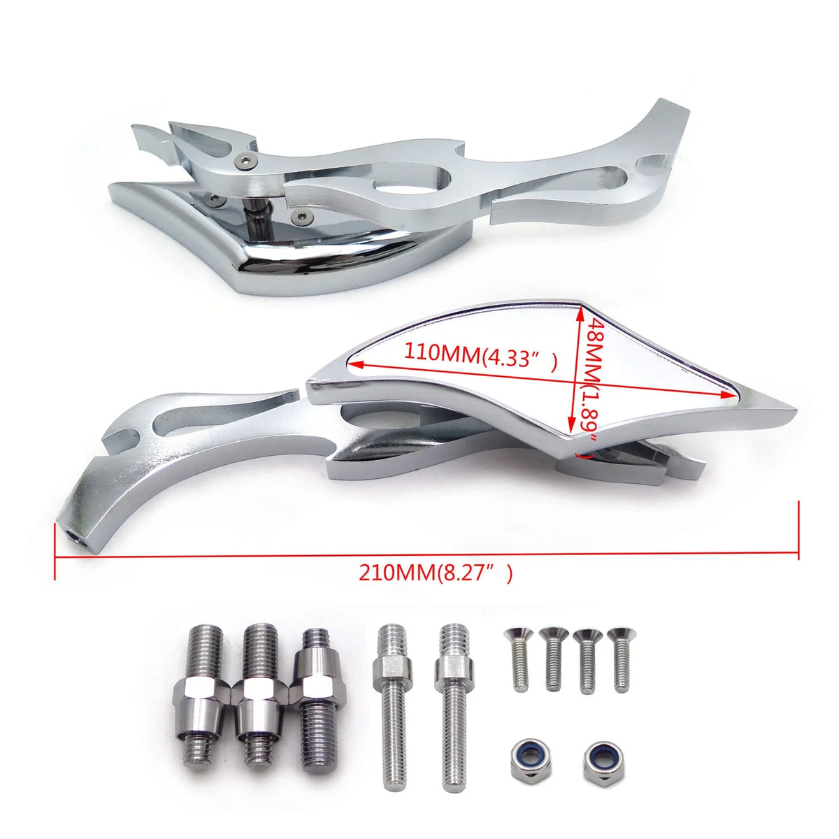 Alloy Twist Diamond Custom Mirror for Suzuki GSXR600 750 1000 1100 Hayabusa