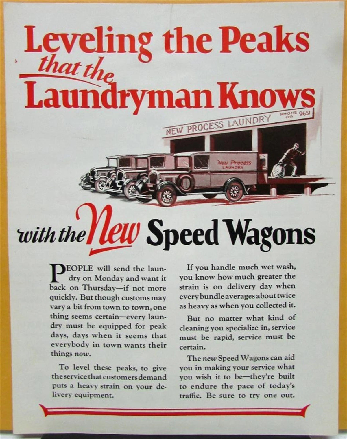 Sales Brochure for 1927 REO Speed Wagon Truck