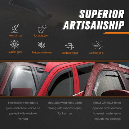Set of 4 Tape-on Side Window Visors for Honda Pilot (2016–2022)