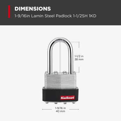 Laminated Steel Padlock for Outdoor Gate Fence Lock 19/16 Inch