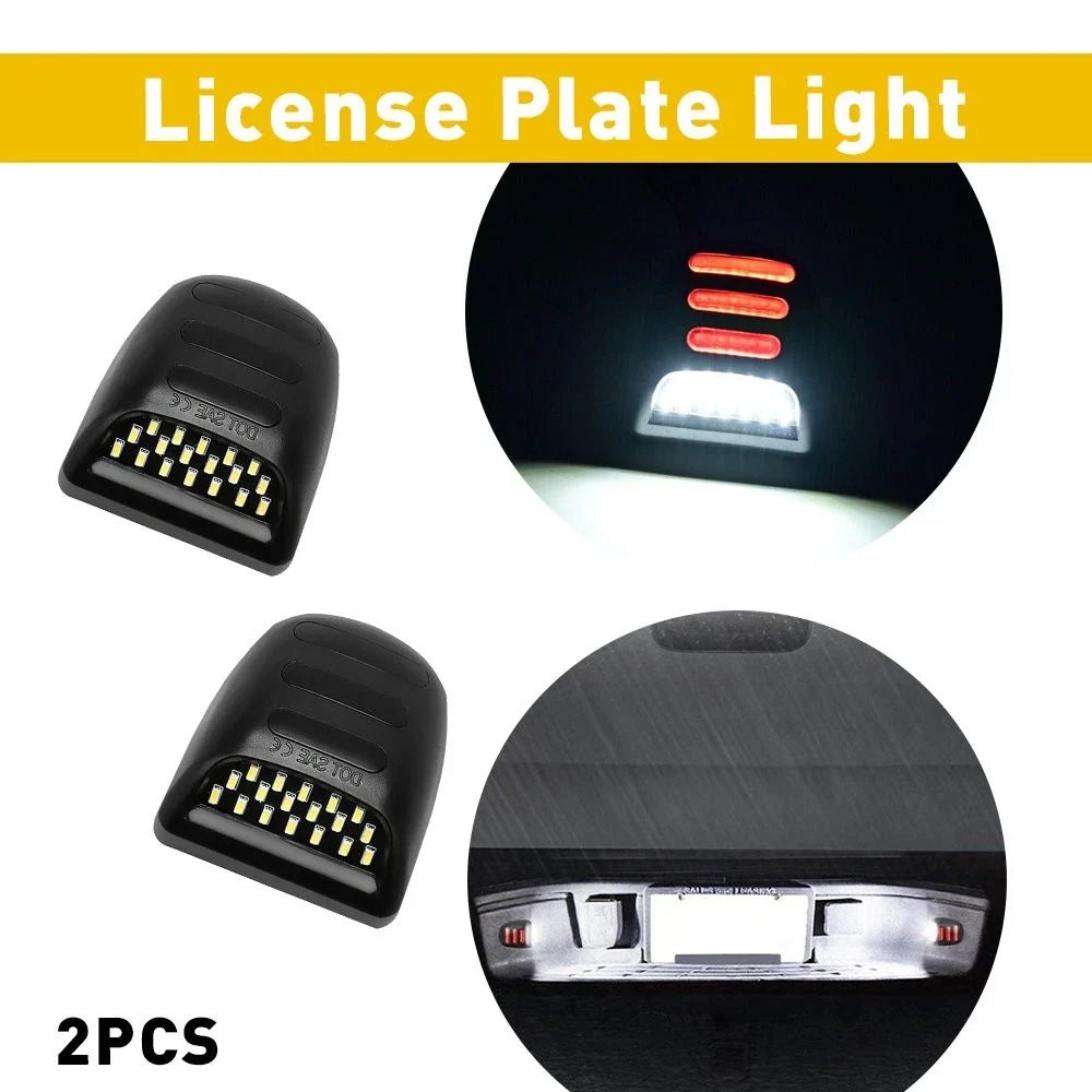 2X AUXITO LED License Light for Chevy Silverado GMC Sierra 1500 2500 3500 (2014–2023)