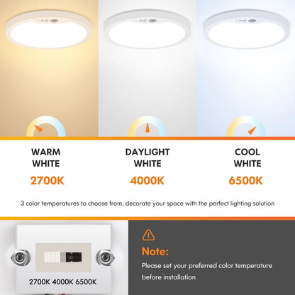 2X Motion Sensor Ceiling Light for Brightever (7 Inch, Wired, White)