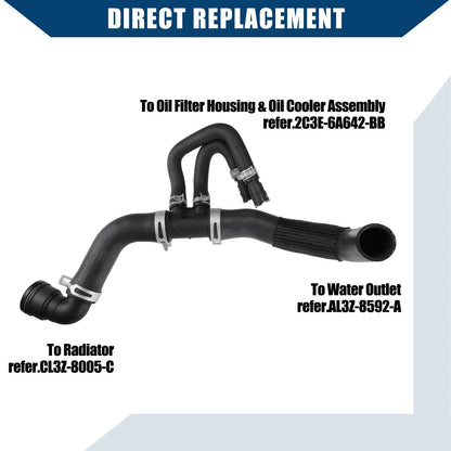 Radiator Coolant Hose for Ford F-150 6.2L V8 (2011–2014) Rubber Black