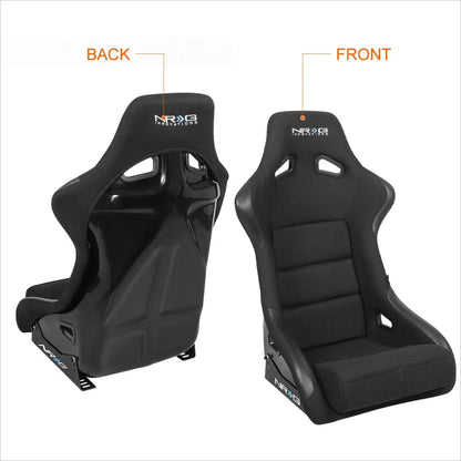 2X Fixed Back Racing Bucket Seats for Universal Fit (FRP-301)