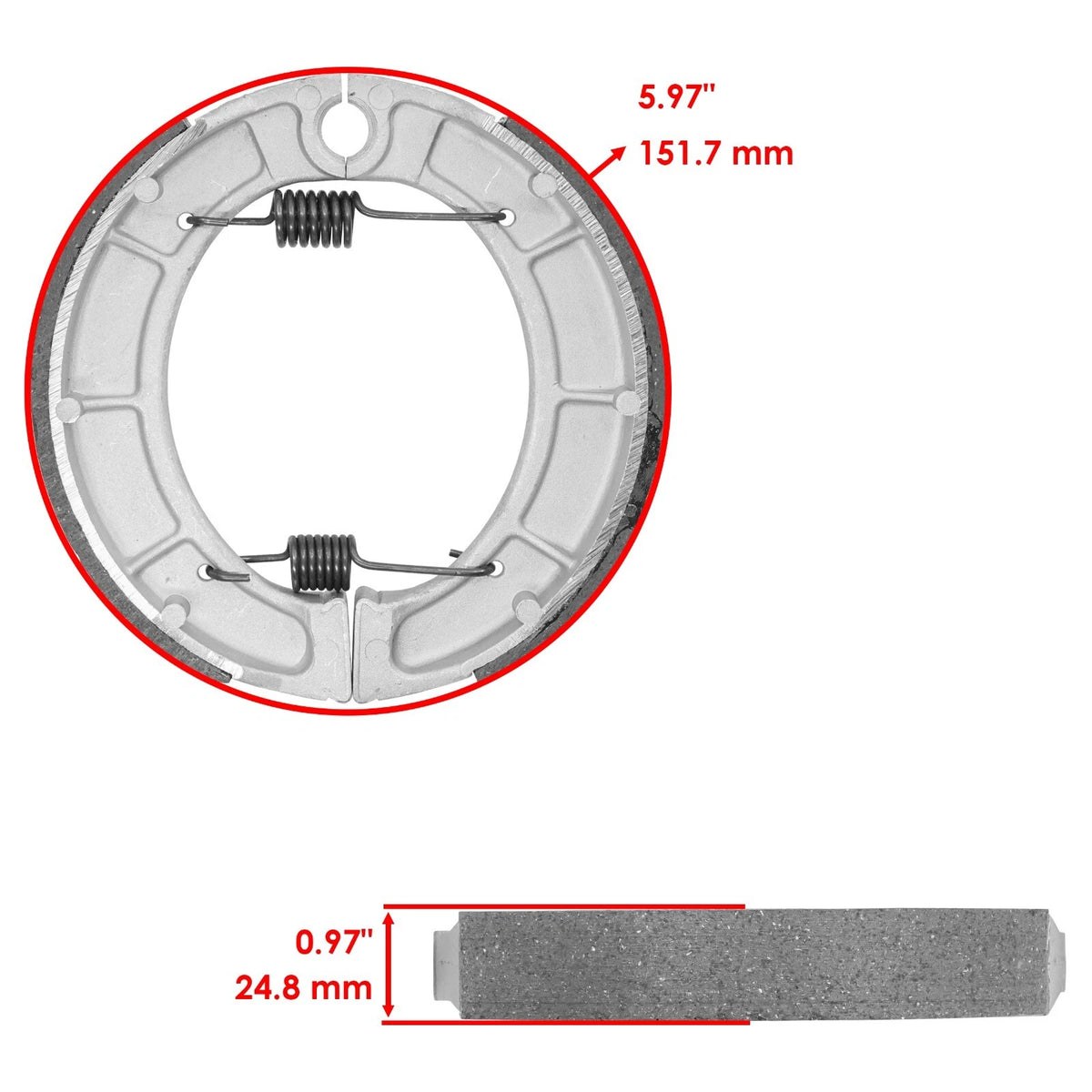 Front Brake Shoes for Yamaha Bear Tracker 250 (1999–2000) FL4031BS108HY