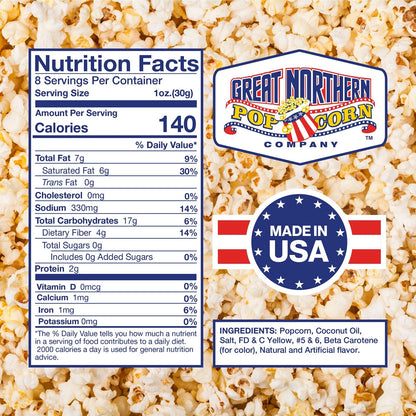 40-Count 8 Ounce Popcorn Packs for Movie Theater Style