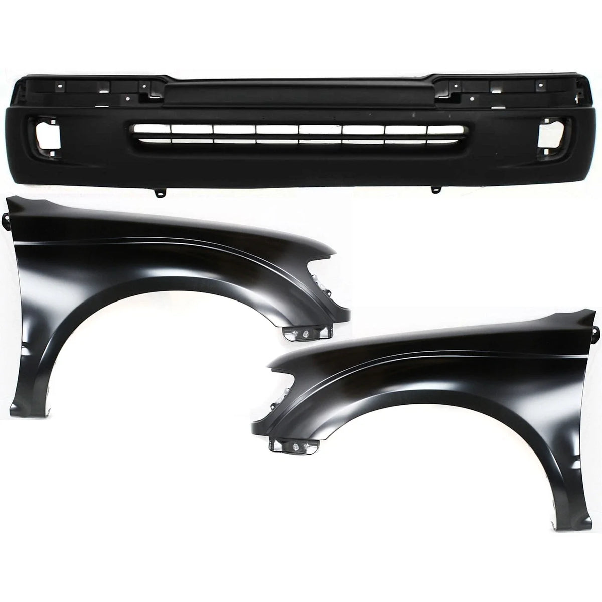 Bumper Cover Kit for Tacoma (1998–2000) with Fog Light Holes, 2pc