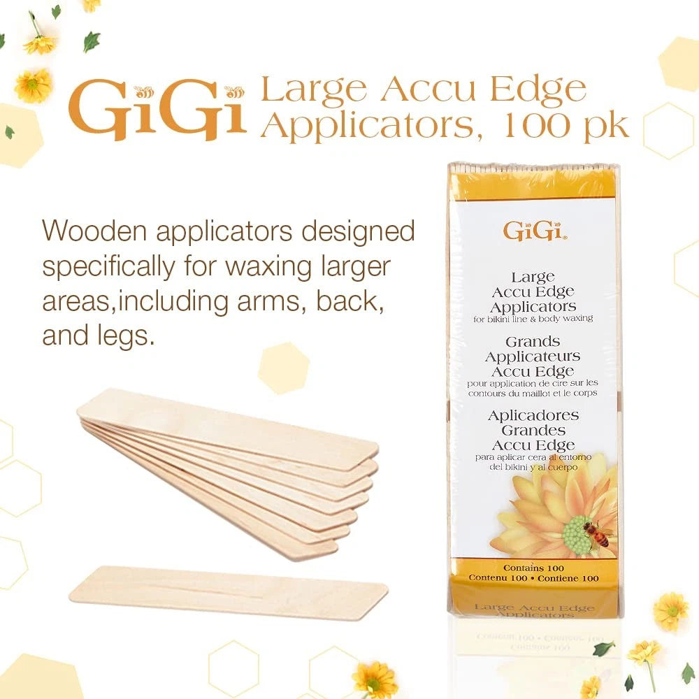 100 Count Wax Spatulas for Gigi Accu Edge