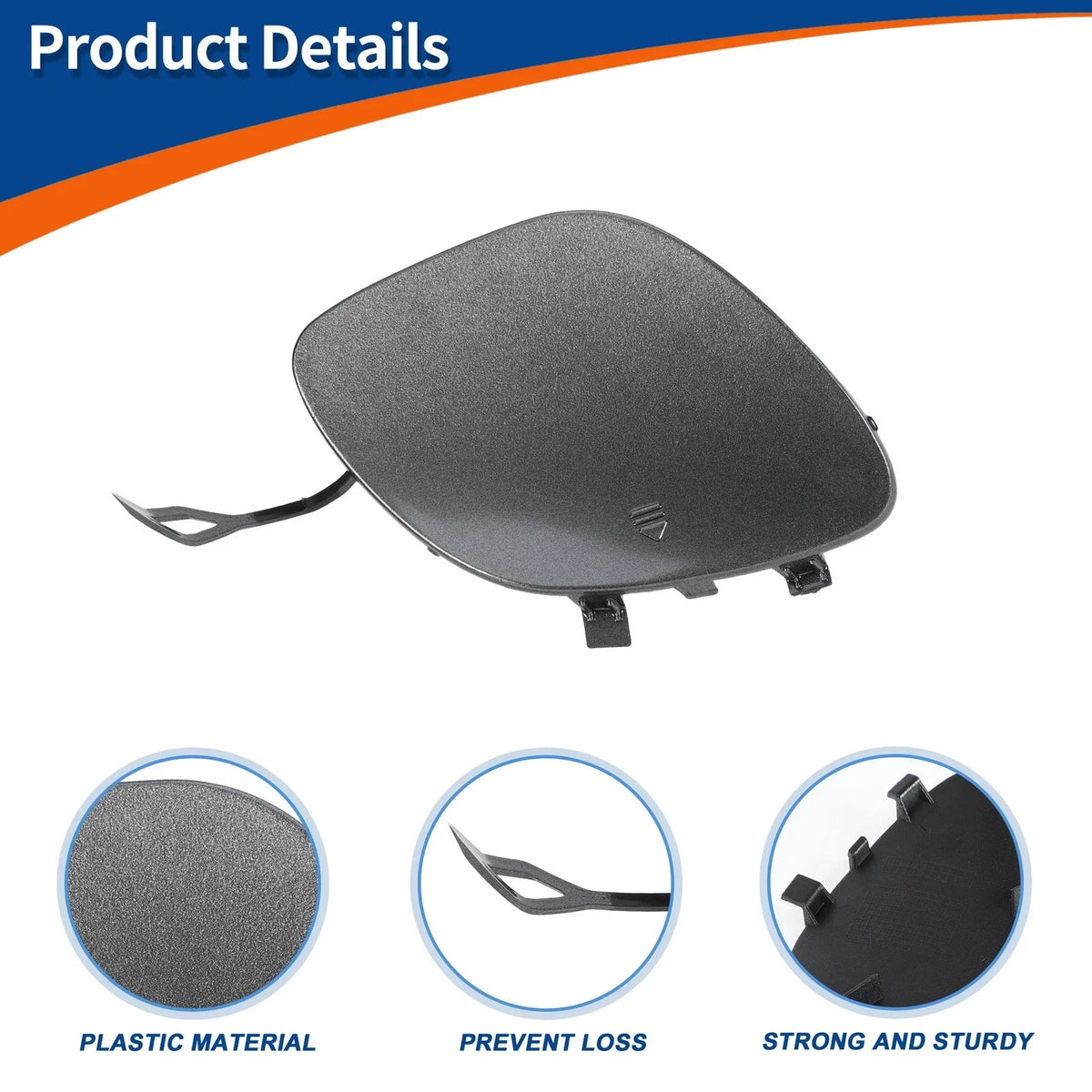 Tow Hook Cover for Mercedes-Benz C300 (2015–2018) No.A2058850024 Grey
