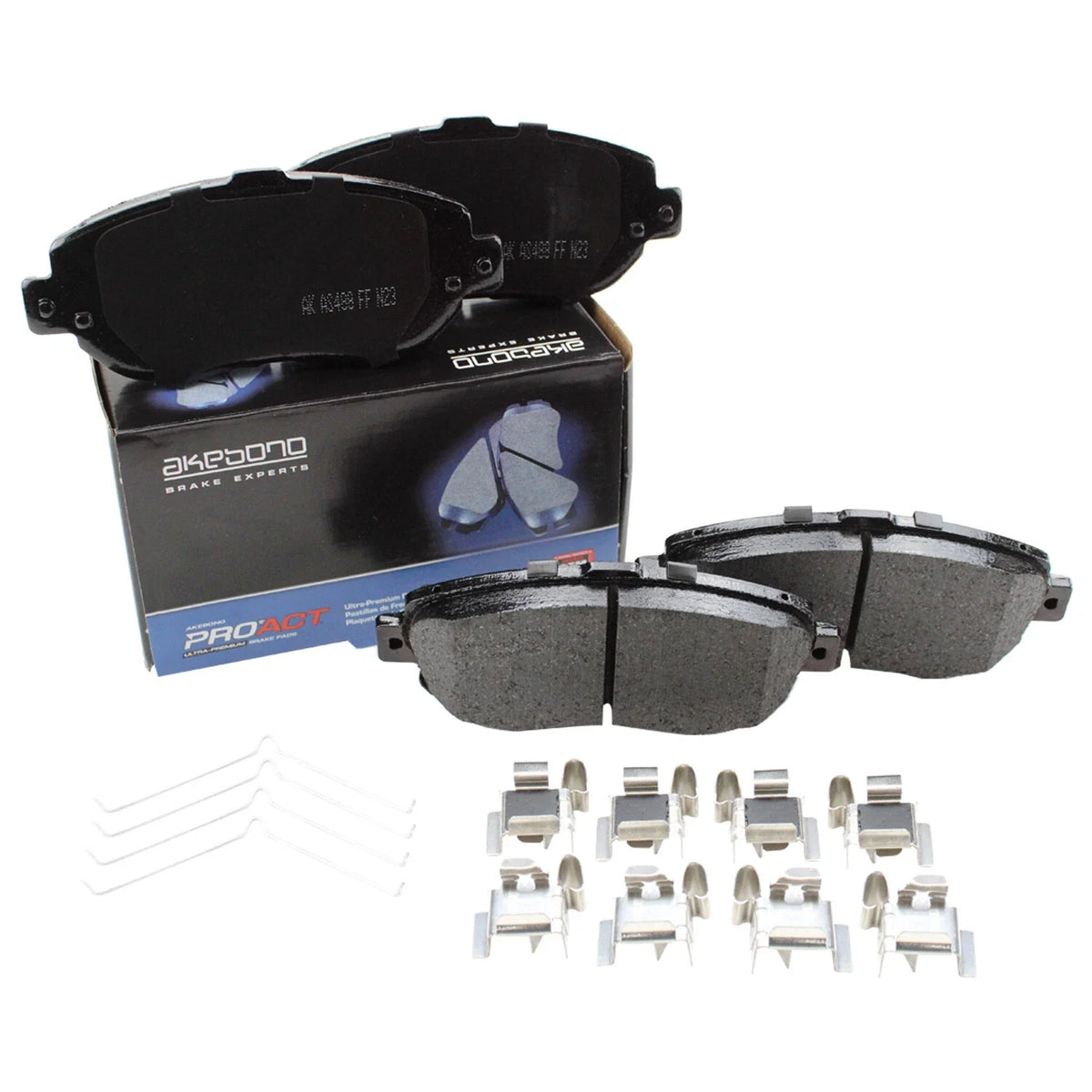 Set of 4 Akebono ProACT Front Ceramic Brake Pads for Toyota Supra (1993–2002)
