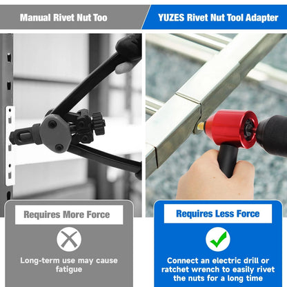 Rivet Nut Tool Adapter for Cordless Drill