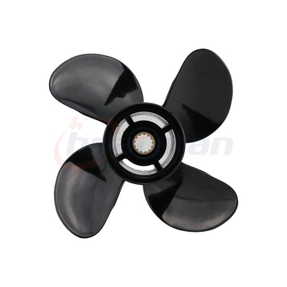 Boat Propeller 10.1x15 for Honda Yamaha Outboard Motor (4 Blades, 13 Tooth)