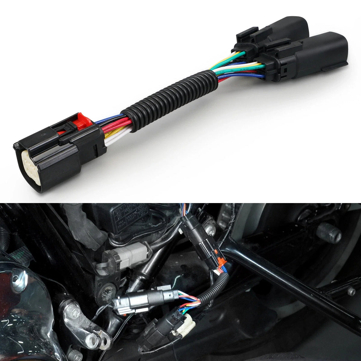 Y-Splitter Extension Light Cable Harness for Harley Street Glide (2014–2023)