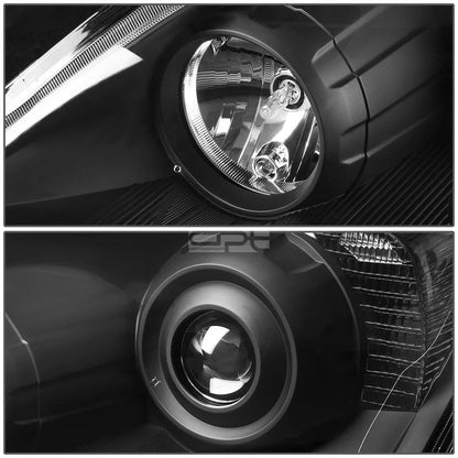 Projector Headlight Set for Honda CR-V (2007–2011) - Black Housing, Clear Corner