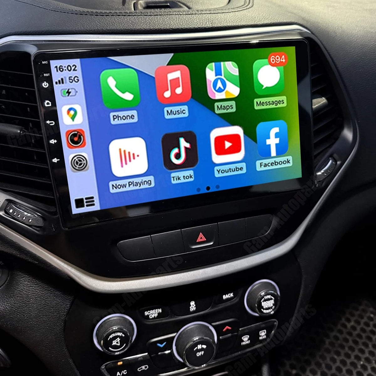 Android Auto CarPlay Stereo for Jeep Cherokee (2015–2018)