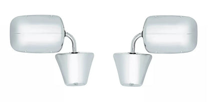 Exterior Door Mirrors Pair Stainless Steel Replacement for Chevy GMC Van (1978–1991)