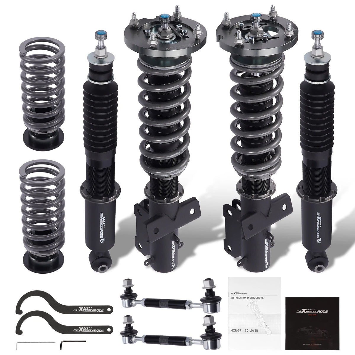 2X Adjustable Coilovers for Ford Mustang (2005–2014) 2G8PAT, S-197 Lowering Kit