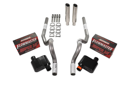 2.5" Dual Exhaust Kit for Ford Mustang (1986–2004) - Flowmaster Super 10, Rear Exit