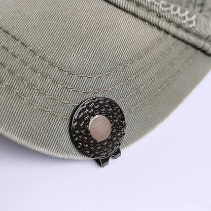 4 pc Magnetic Golf Hat Clips Ball Marker Holder for Cap Visor Belt Black