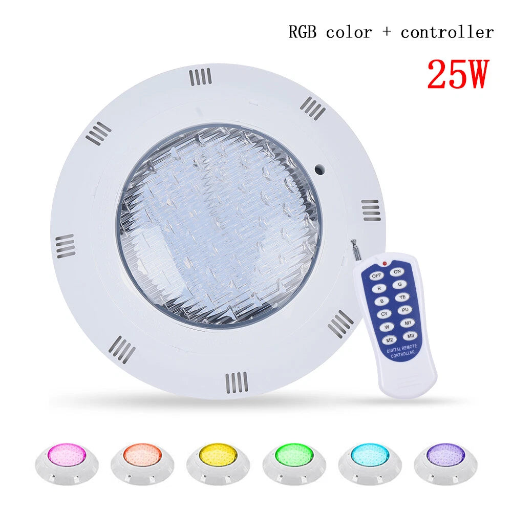 12V LED Pool Light for Swimming Pools (RGB, Waterproof, Remote)