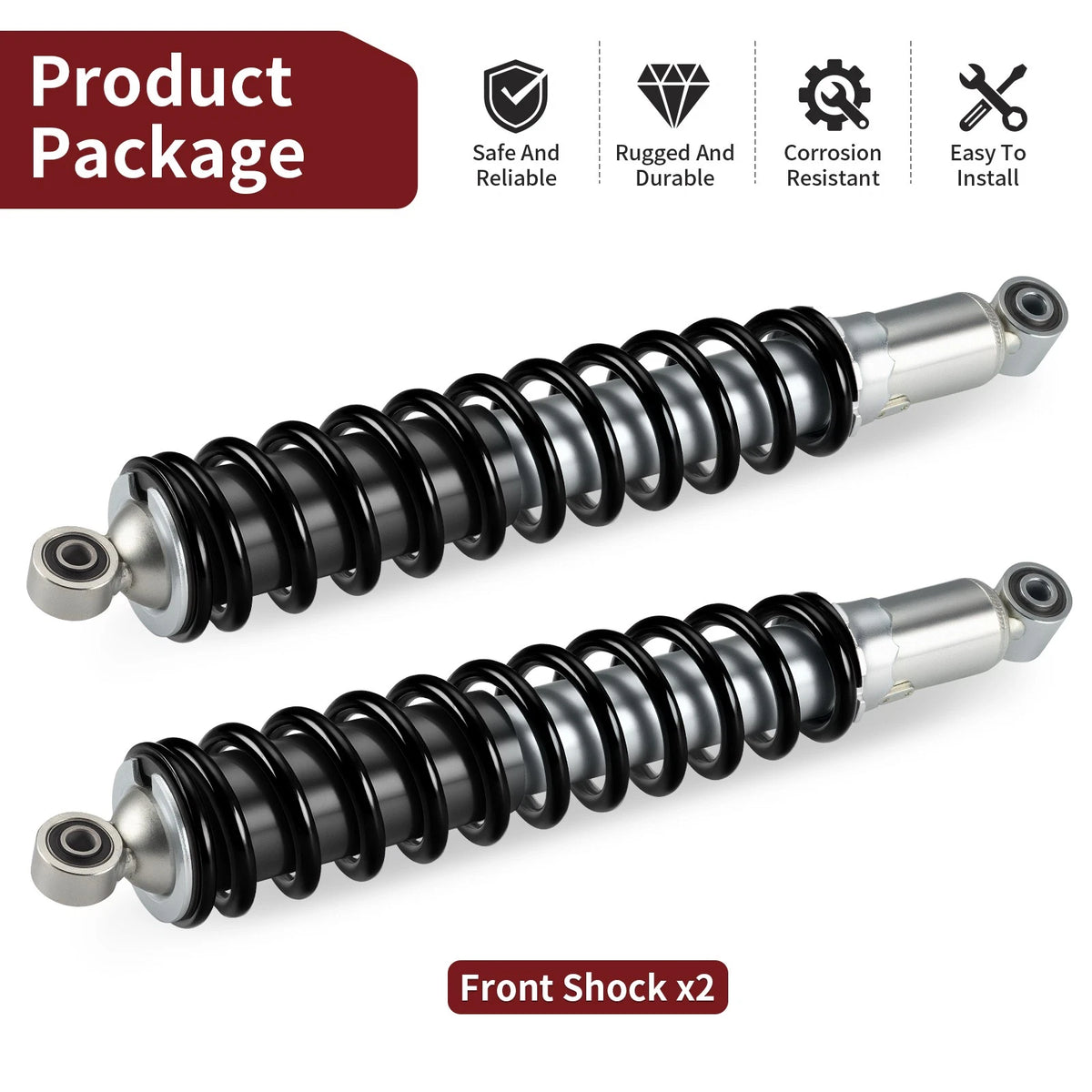 2X Front Shocks for Honda Rancher 420 TRX420FA/FE/FM (2014–2024) 51400-HR3-A21 51400-HR3-A71