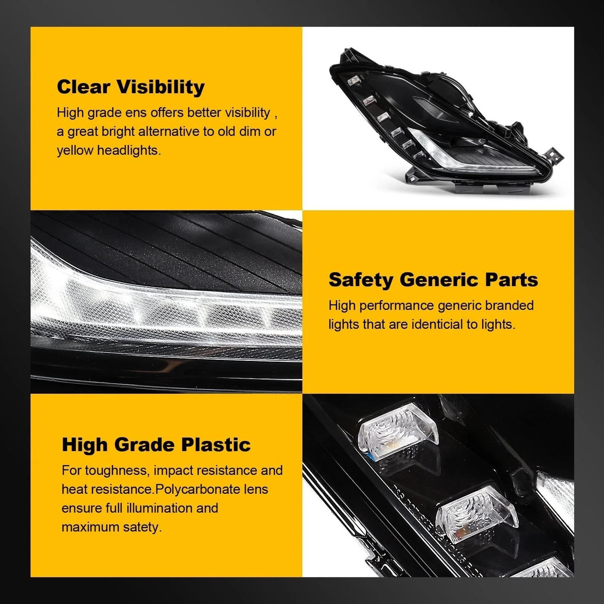 HID Xenon LED Headlights Assembly for Chevy Corvette C7 (2014–2019)
