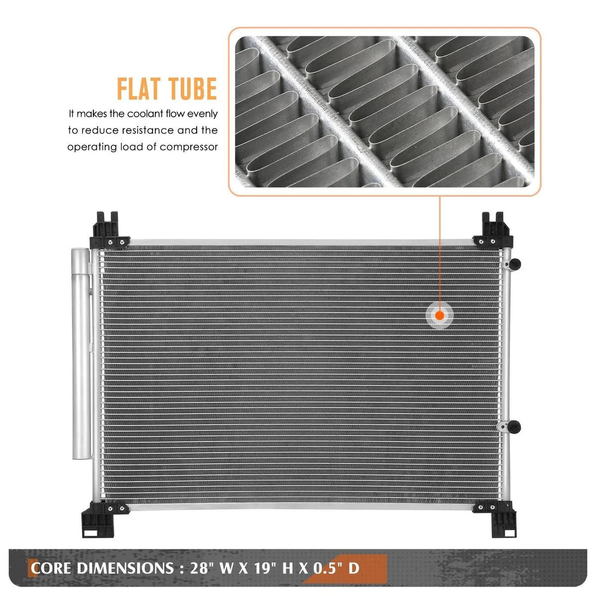 A/C Condenser for Lexus RX350/RX350L (2016–2019) Aluminum Core