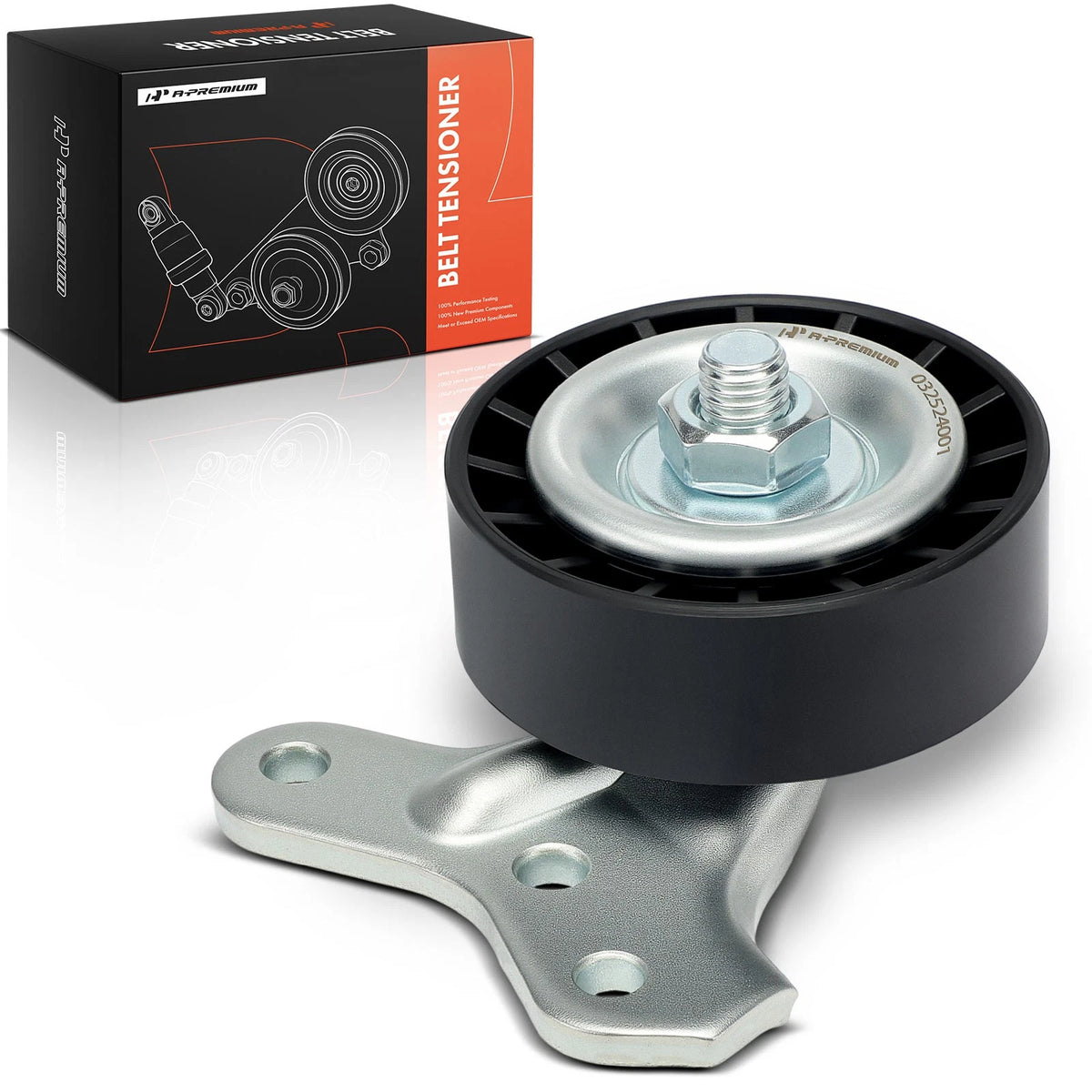 Belt Tensioner w/Idler Pulley for Volkswagen Jetta Golf Audi (2005–2010) 07K145172B, 36106