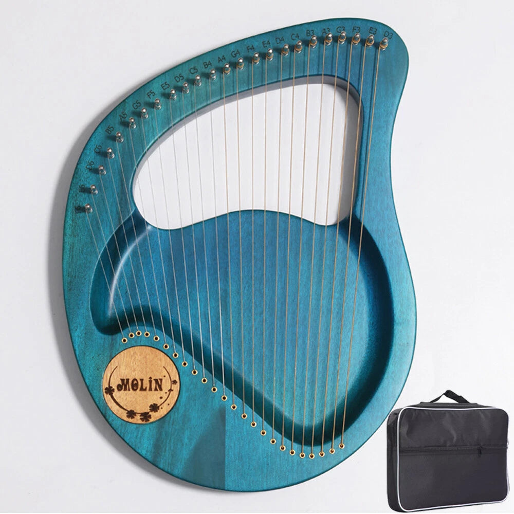 24-String Lyre Harp for Mahogany Finish